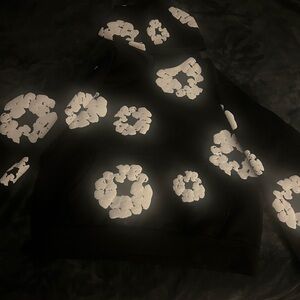 Black and White Floral Men's Sweater